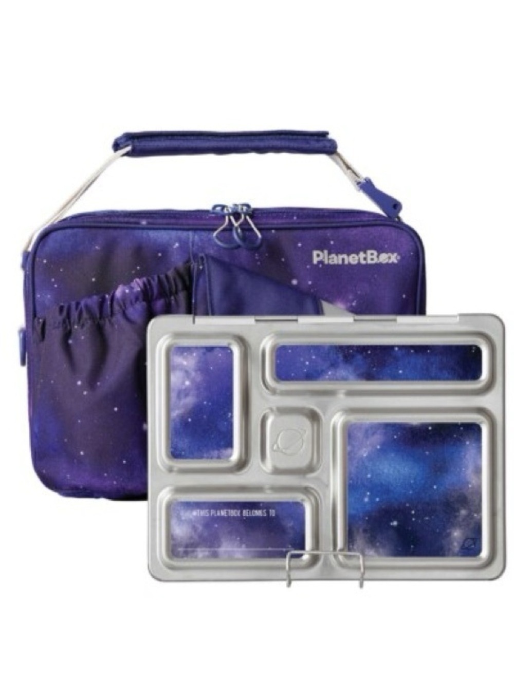 PlanetBox Rover Stainless Steel Lunch Box Set Stardust Insulated Lunch Bag